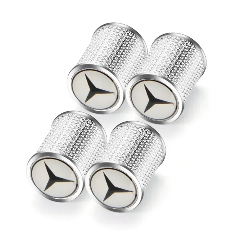 4Pcs Car Wheel Tire Dust Cover Air Valve Caps Stem Cover For Mercedes Benz C117 A C E Class W176 W177 W205 W210 W211 Accessories