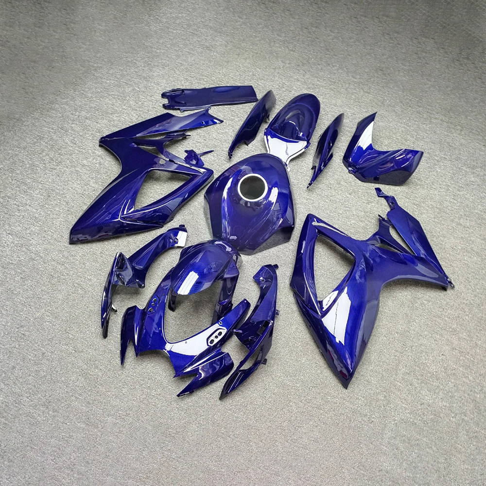 Gloss Blue Carbon Fiber Fairing Kit for Suzuki GSXR 600 GSXR 750 K6 2006 2007 GSX-R600 GSX-R750 ABS Injection Full Set