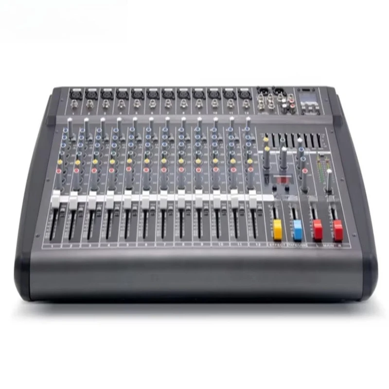 U12 Professional Power Amplifier 12 Channel Mixer and Power Amplifier Usb Audio Mixer Digital Audio Equipment