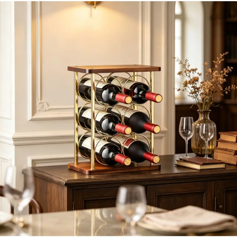 Under Cabinet Wine Glass Rack, Sturdy Metal & Wood Inverted Stemware Holder, Space-Saving Organizer for Bar Restaurant Kitchen