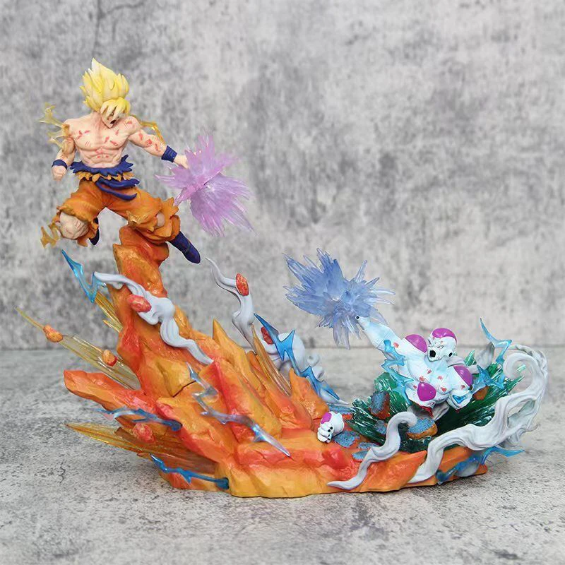 Dragon Ball Z Figure Sky Freezer Vs Goku Figure Sky Top Wcf Kamehameha Anime Action Figurine Collection Model Toy Dolls Kid Gift