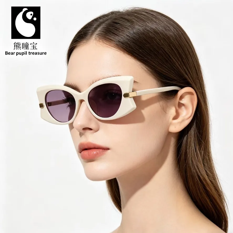 

Women Acetate Fiber Butterfly Sunglasses Classic Decorative Solid Color Lightweight UV Sun Protection Fashion Eyewear vintage