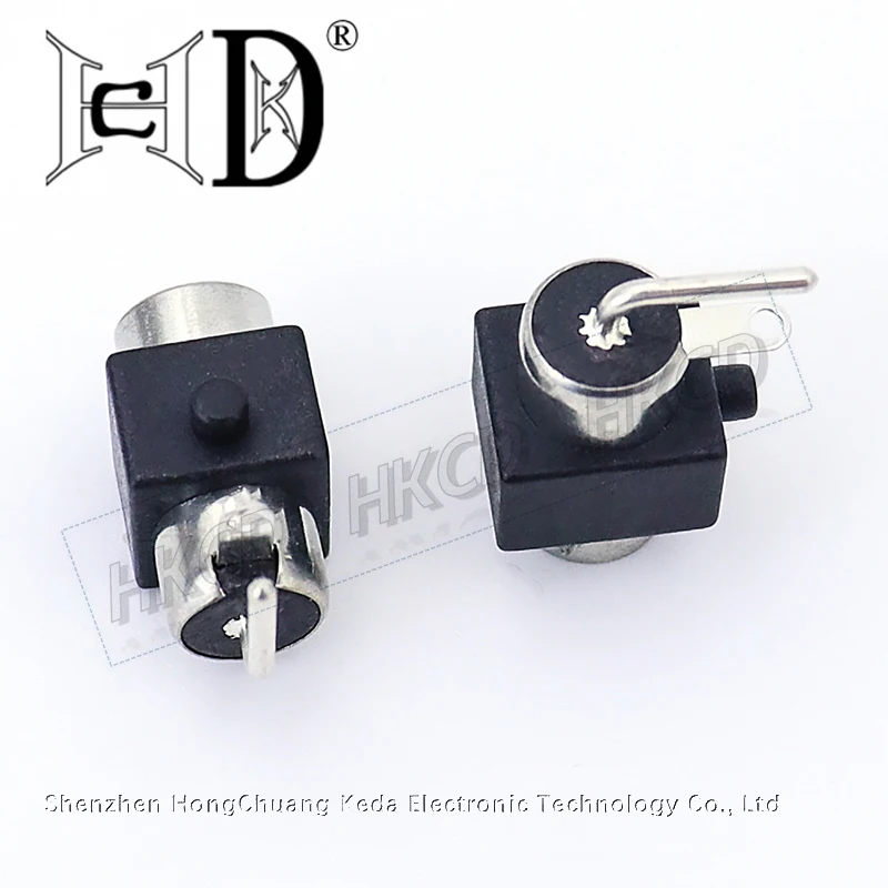 5Pcs/DC-083A Power Socket 3A All Copper Female Base 2/Two Pin Side Insert Bend 3.9 * 1.3 Pin High Current Female Base