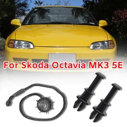 For Skoda Octavia MK3 5E 2013-2018 Car Rear Trunk Parcel Shelf Strap String Clips Holder Pivot Cord Hanger Accessories Parts Kit