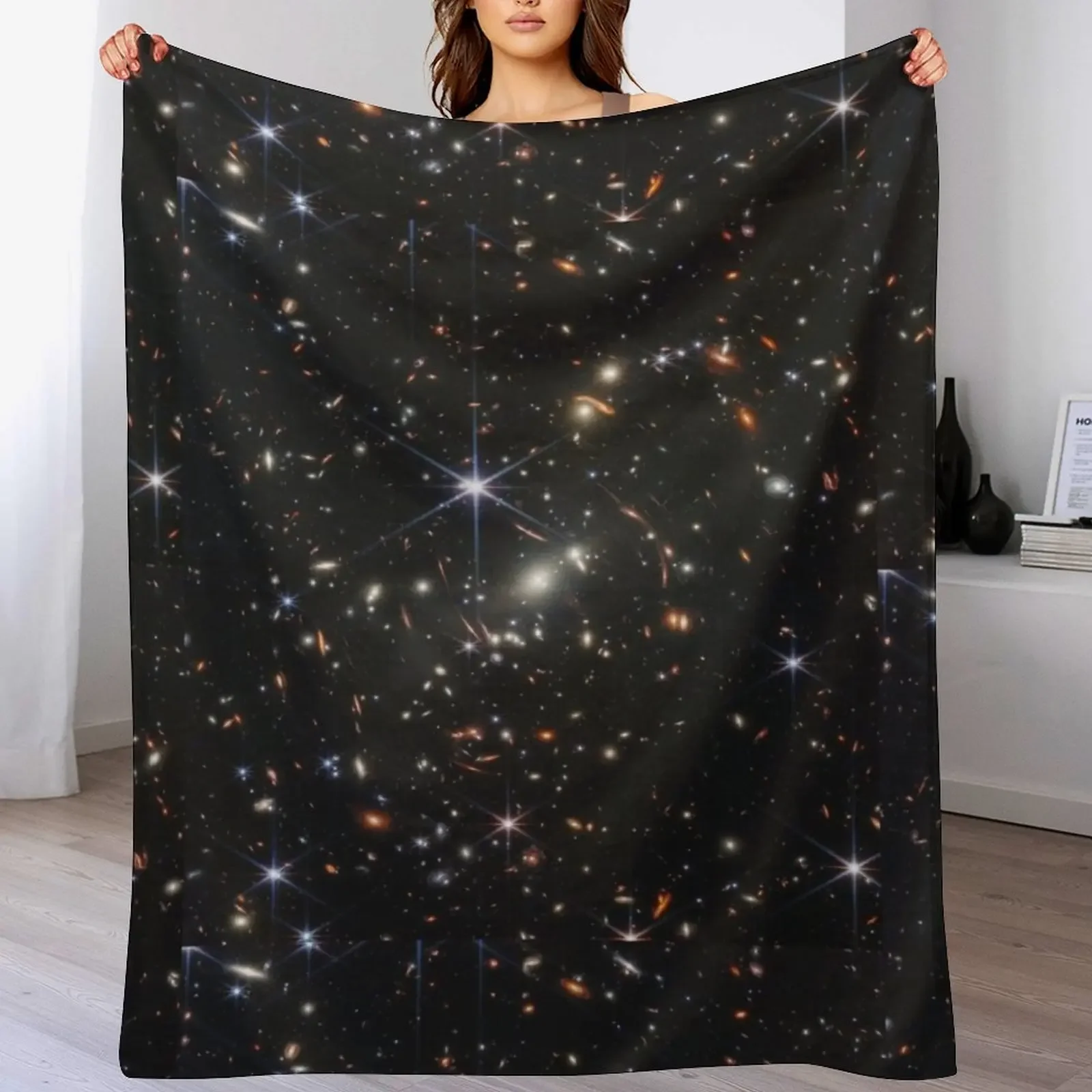 

New Webb's First Deep Field - JWST Throw Blanket Cute Comforter Softest Blankets For Sofas Blankets