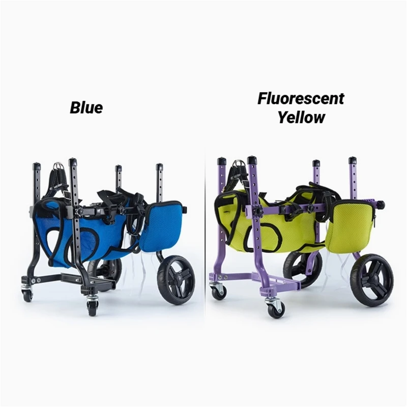 OEM Foldable Dog Wheelchair with Retractable Design for Hind Leg Rehabilitation Four-Wheel Assistance Lightweight & Portable