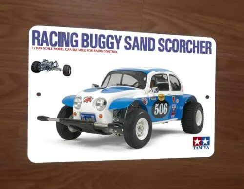 Racing Buggy Sand Scorcher Vintage 1979 RC Car Artwork 8x12 Metal Wall Sign