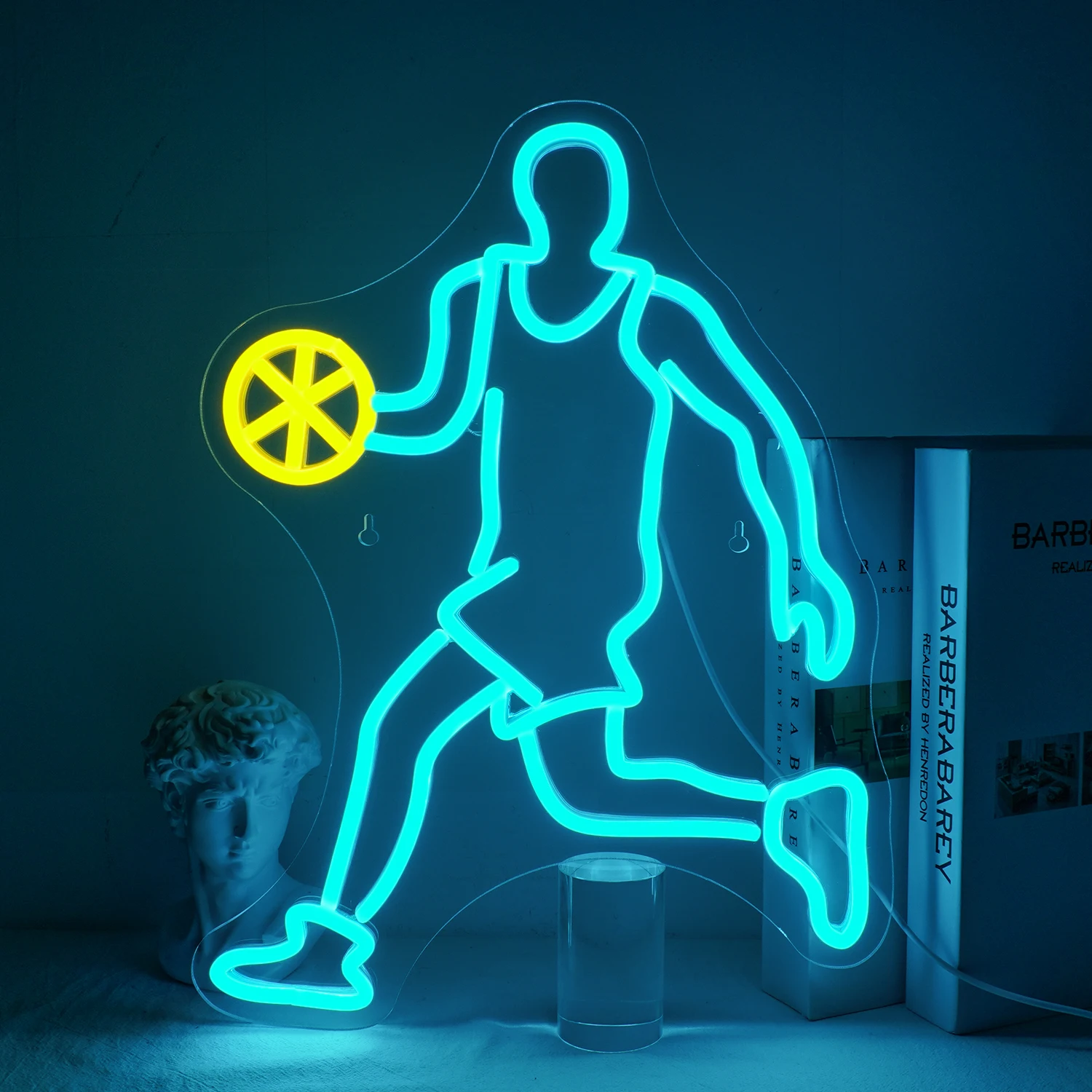 Imagem -02 - Basquete Esporte Sinais de Néon para Decoração da Parede Luzes Led Regulável Decoração do Quarto para Ginásio Esportes Clube Quarto Presente para Amante da Bola