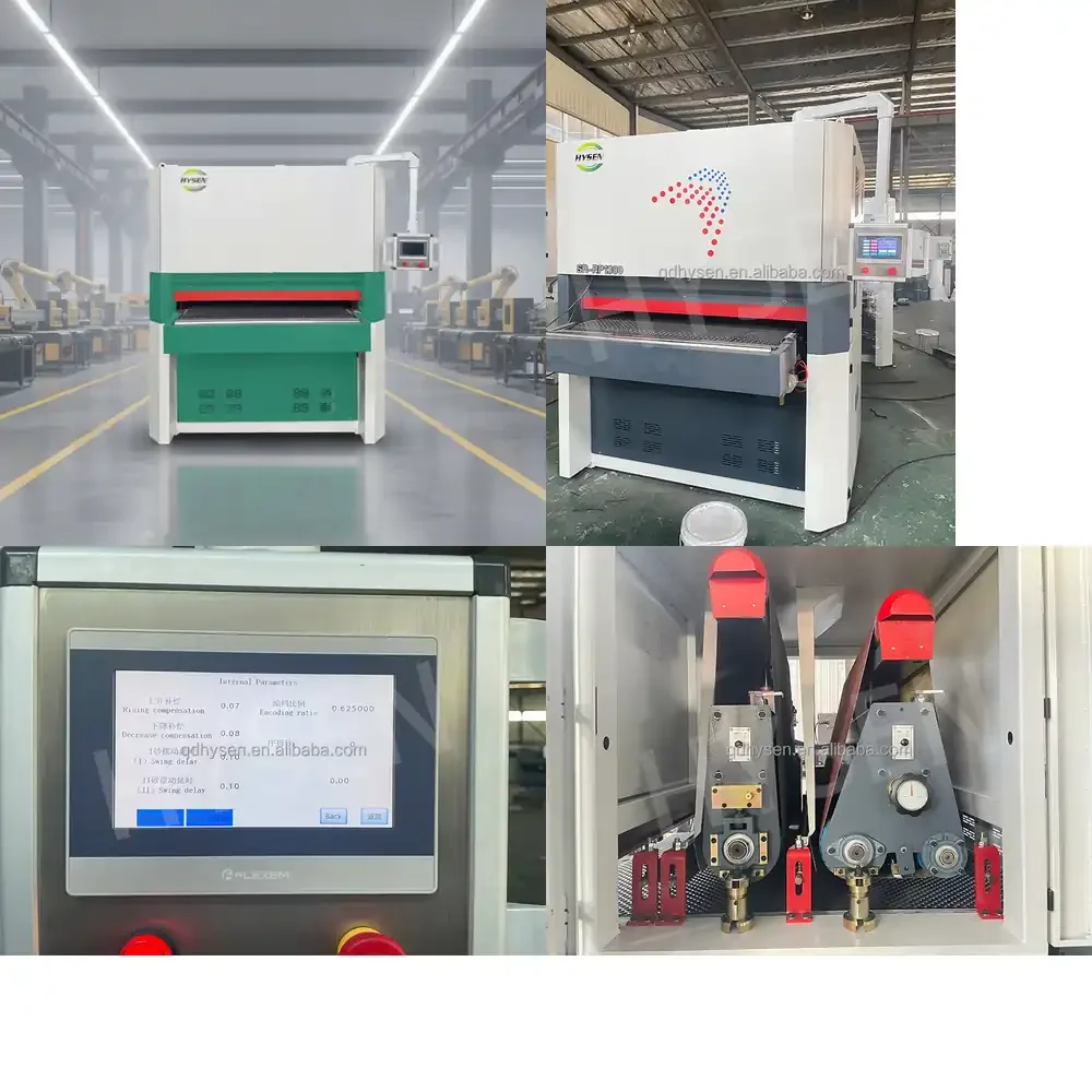 HYSEN Wood Sander 1300mm 1000mm Electric Sander Brush Woodworking Sanding Machine Woodworking Sander Machinery