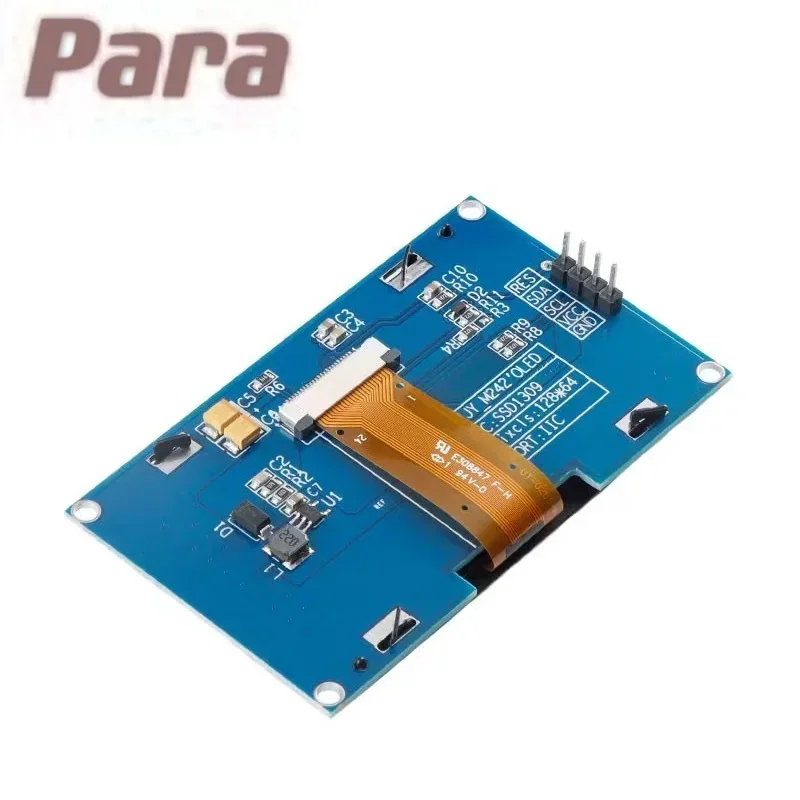 Imagem -06 - Módulo de Exibição Oled para Arduino 42 Polegada Tela 12864 Lcd 4pin 7pin 128x64 Ssd1309 Spi Iic I2c Interface