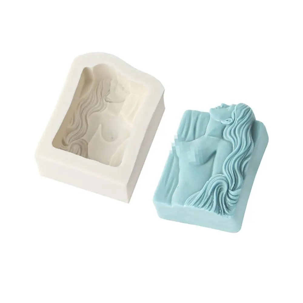 

Silicone Soap Mold Sexy Lady Back Candle Mould Chocolate Resin Mold Soap Making Mold (C)