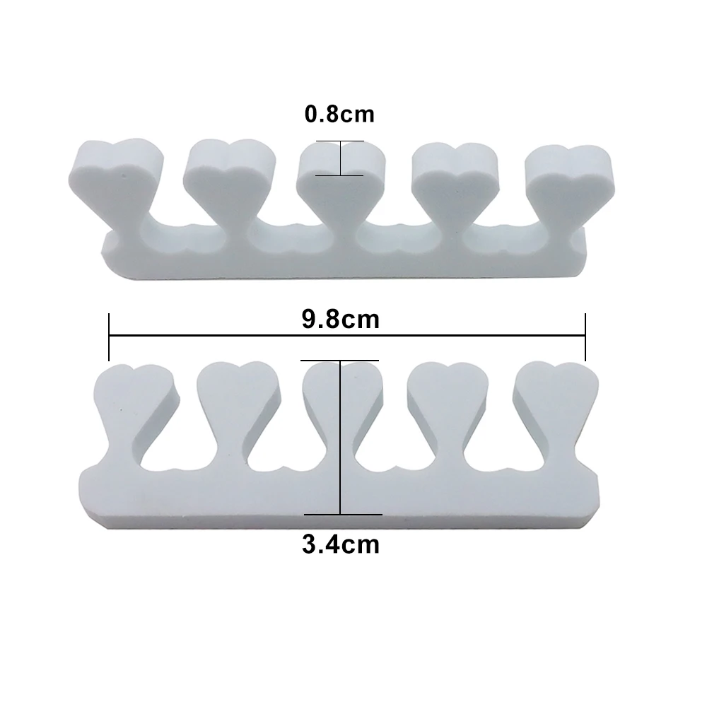5 쌍 다채로운 EVA 네일 아트 발가락 분리기 네일 용품 자란 발톱 치료 장치 발가락 교정 발 손가락 구분 기호