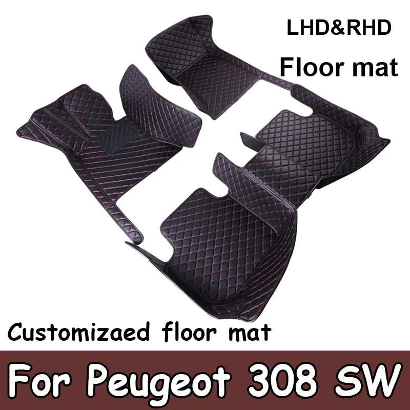 Custom Car Floor Mats for Peugeot 308 SW 2007-2019 Years Interior Details Car Accessories Carpet