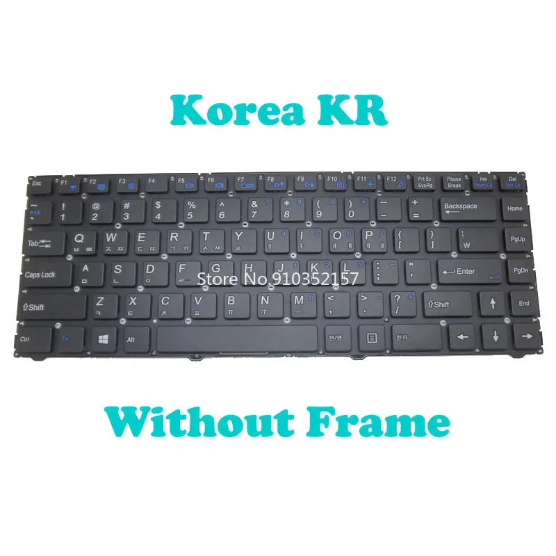 

Keyboard For CLEVO W945AU W945LU MP-12R73K0-4302 MP-12R73K0-4305 6-80-W94A0-110-1 Korean KR NO Frame W942SV W945BUQ W945SUW