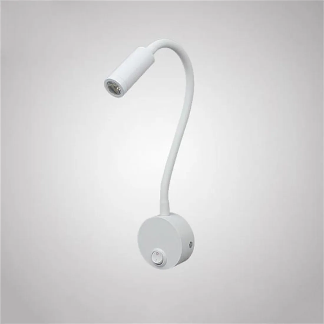 

White LED Bedside Lamp, Wall Light, Night Light, 3W Gooseneck Led Reading Light,Bedroom/Living Room/Kids Room/Study Room Sconces