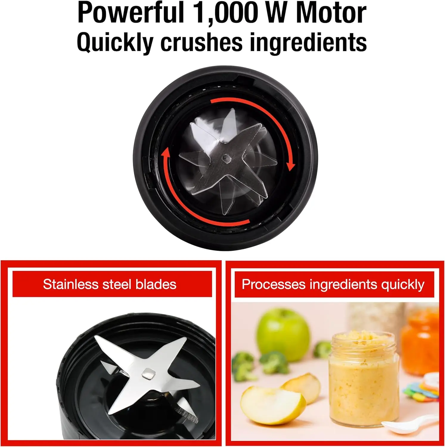 Персональный блендер Koblenz Mix&Go, портативный блендер для коктейлей и смузи, двигатель мощностью 1000 Вт, в комплект входит чашка для яиц из нержавеющей стали