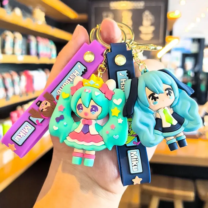 Hatsune Miku Keychain Cartoon Cute and Fun Ins Style Anime Doll Bag Pendant Cartoon Trinket Car Hanger Backpack Pendant Gift view 4
