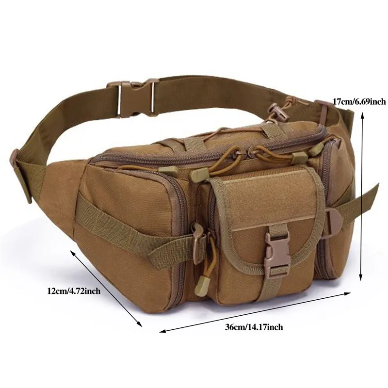 Bolsa táctica para exteriores para hombre y mujer, riñonera táctica de utilidad Unisex, bolsa militar para acampar, senderismo, mochila con