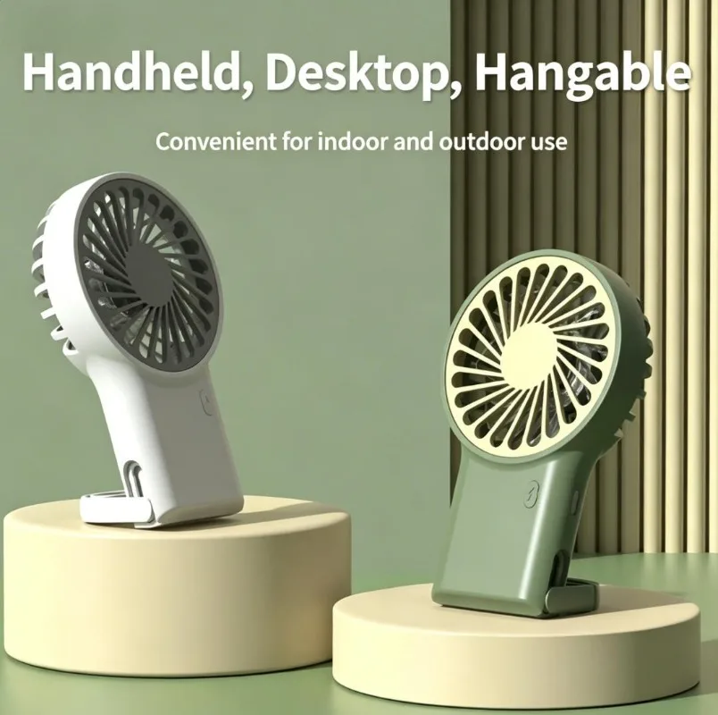 

Handheld & Desktop Dual‑Use Mini Fan with Built‑in Hook, Portable High‑Wind Power Fan for Home & Outdoor