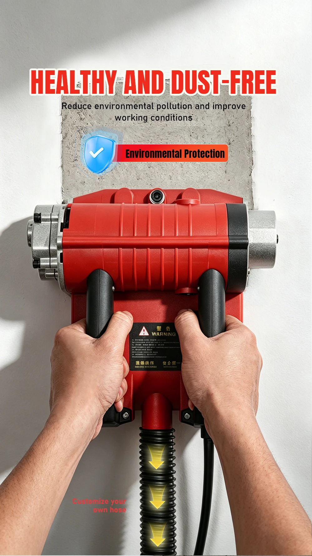 Electric Wall Planer Handheld Wall Planing Machine Dust-Free Shovel Concrete Too