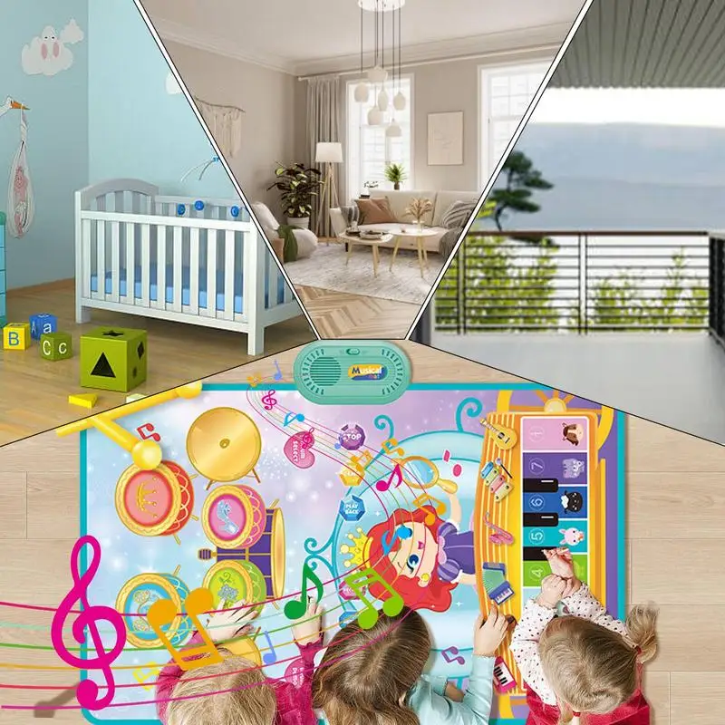 Toddler Musical Mat Educational Musical Piano Play Mat For Boys Creative Funny Musical Instrument For Boys Girls Kids Toddler