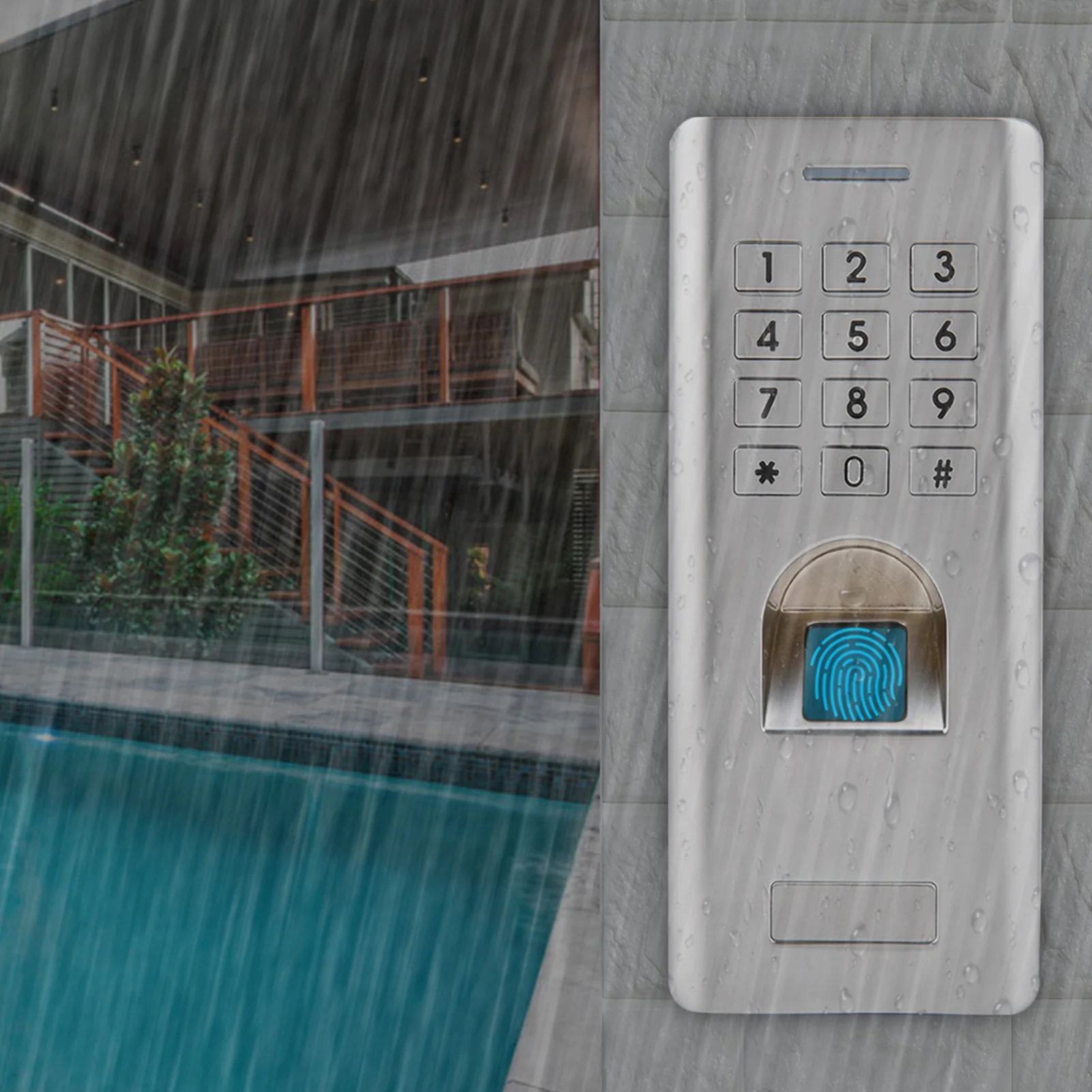 Fingerprint Access Control Metal Access Control Waterproof Fingerprint Reader Password Door Access Control Keypad Security Entry