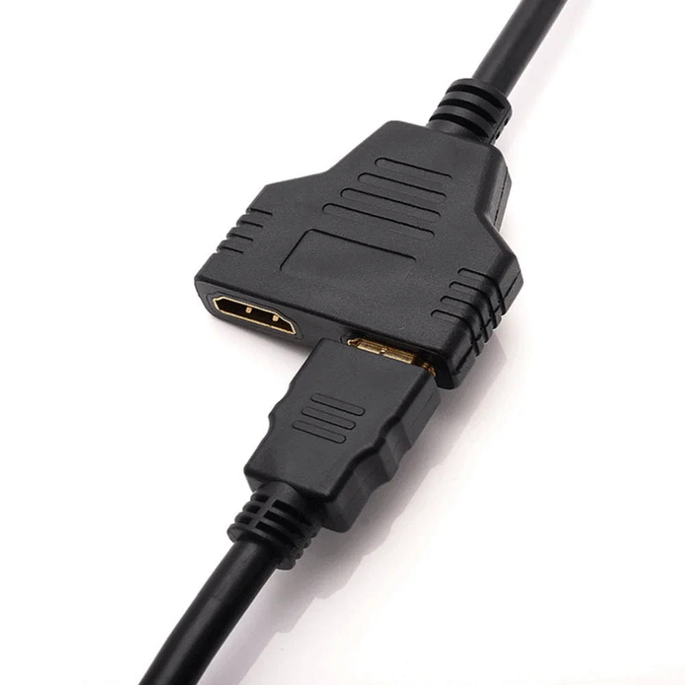 One Male To Two Female Port Adapter Converter HDMI-compatible Cable Splitter HDTV 2-port HDMI-compatible Switch