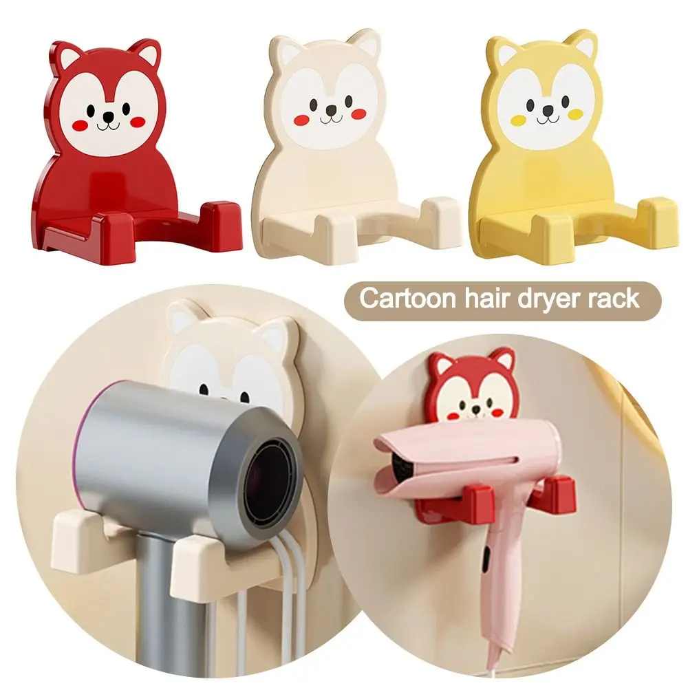 

Sturdy Hair Dryer Storage Rack Reusable Space Saving Rack Hairdryer Straightener Stand Hair Tool Organizer Punch-Free