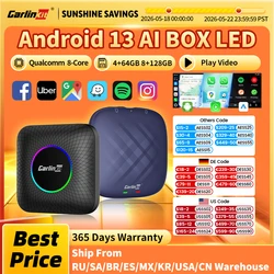 2024 CarlinKit CarPlay AIกล่องAndroid 13 SM6225 QCM6125 8-Core Android Autoอะแดปเตอร์ไร้สายCarPlay WiFi 4GLTEเชื่อมต่อGPS 64G 128G FOTAอัพเกรดสำหรับCarPlayแบบมีสายรถยนต์