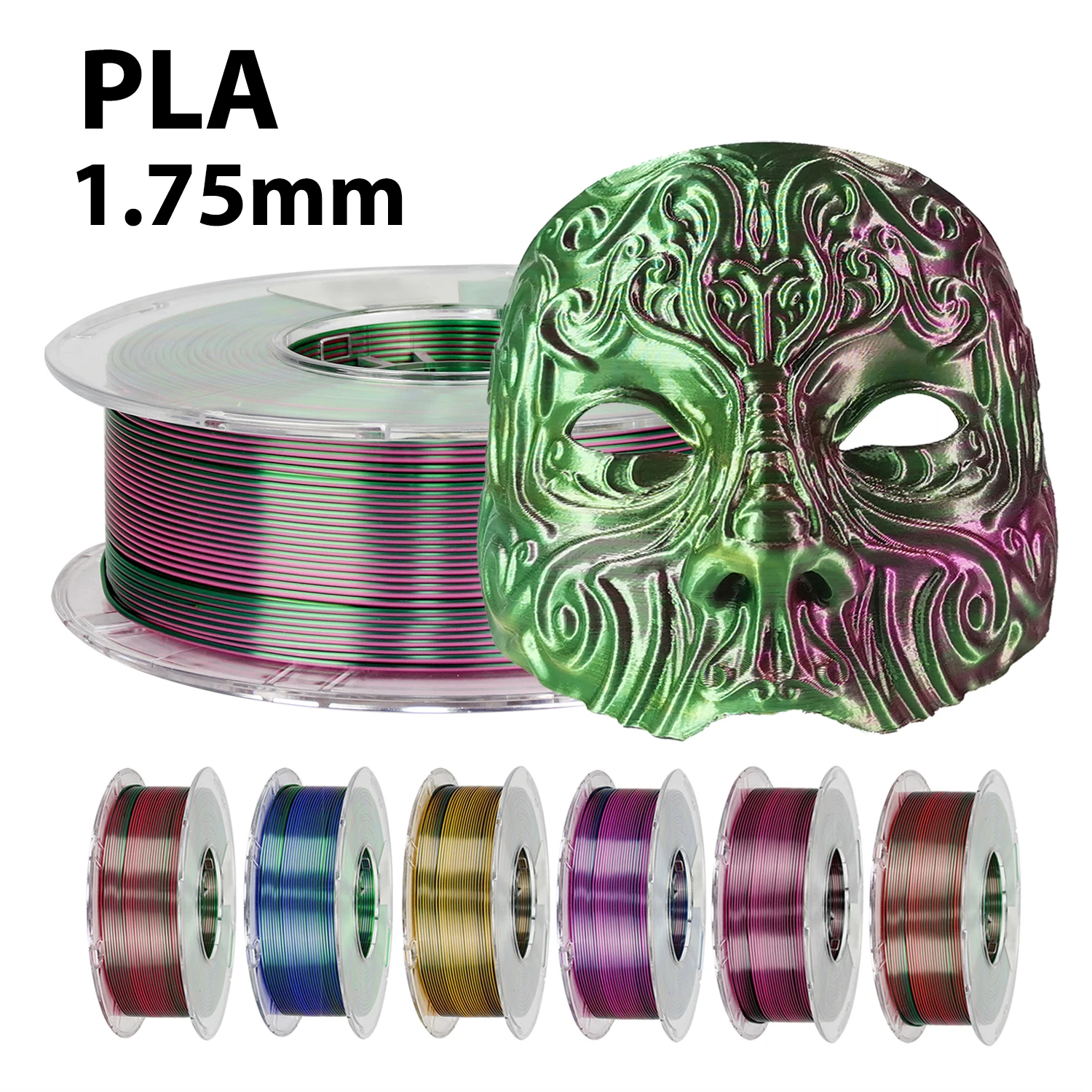 250g 1.75mm 3D Printing Silk Tri-Colors pla 95A For Silk PLA 3D Printer Filament Sublimation Products Plastic Material 0.25Kg