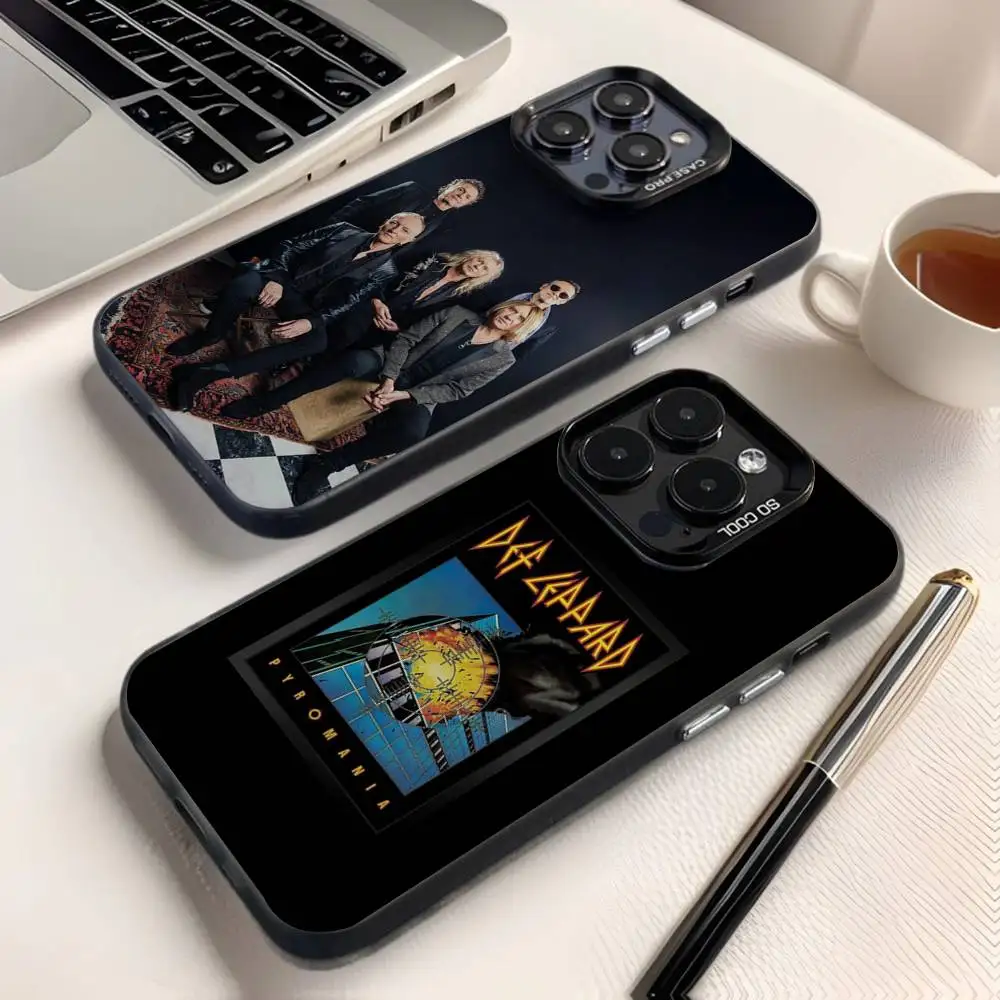 

D-Def Leppard Stand By Me Phone Case For iPhone 16,15,14,13,12,11,8,7,Pro,Max,Plus,Mini,XS,SE Anti Fall Black Matte Hard