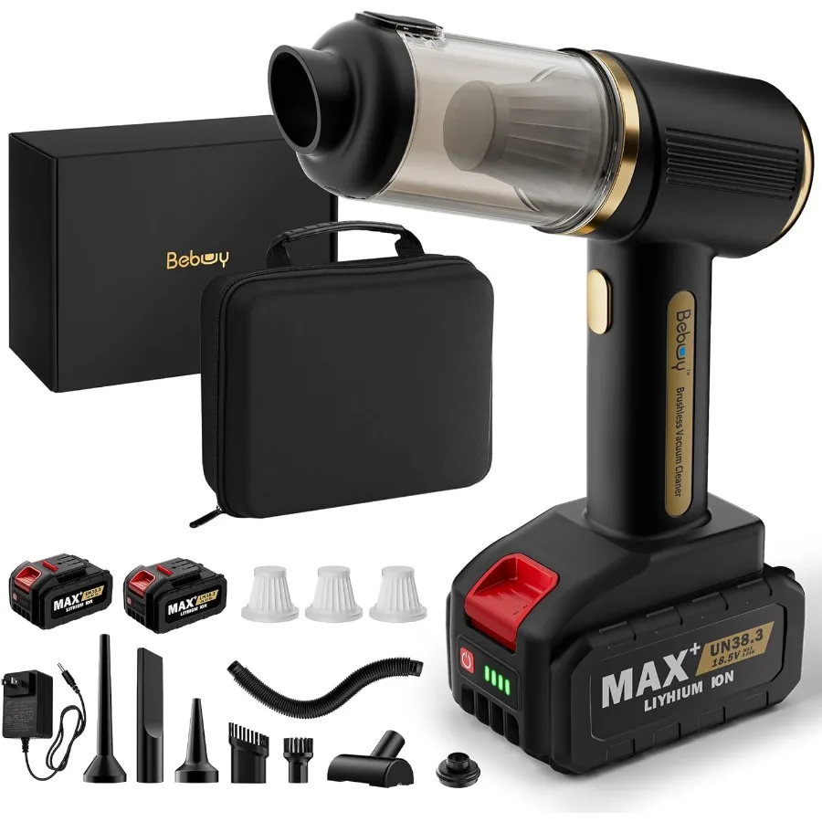 

Автомобильный пылесос 4-в-1, ручной, беспроводной, с мощным всасыванием 28000 Па и функцией выдува, мини-портативный, беспроводной