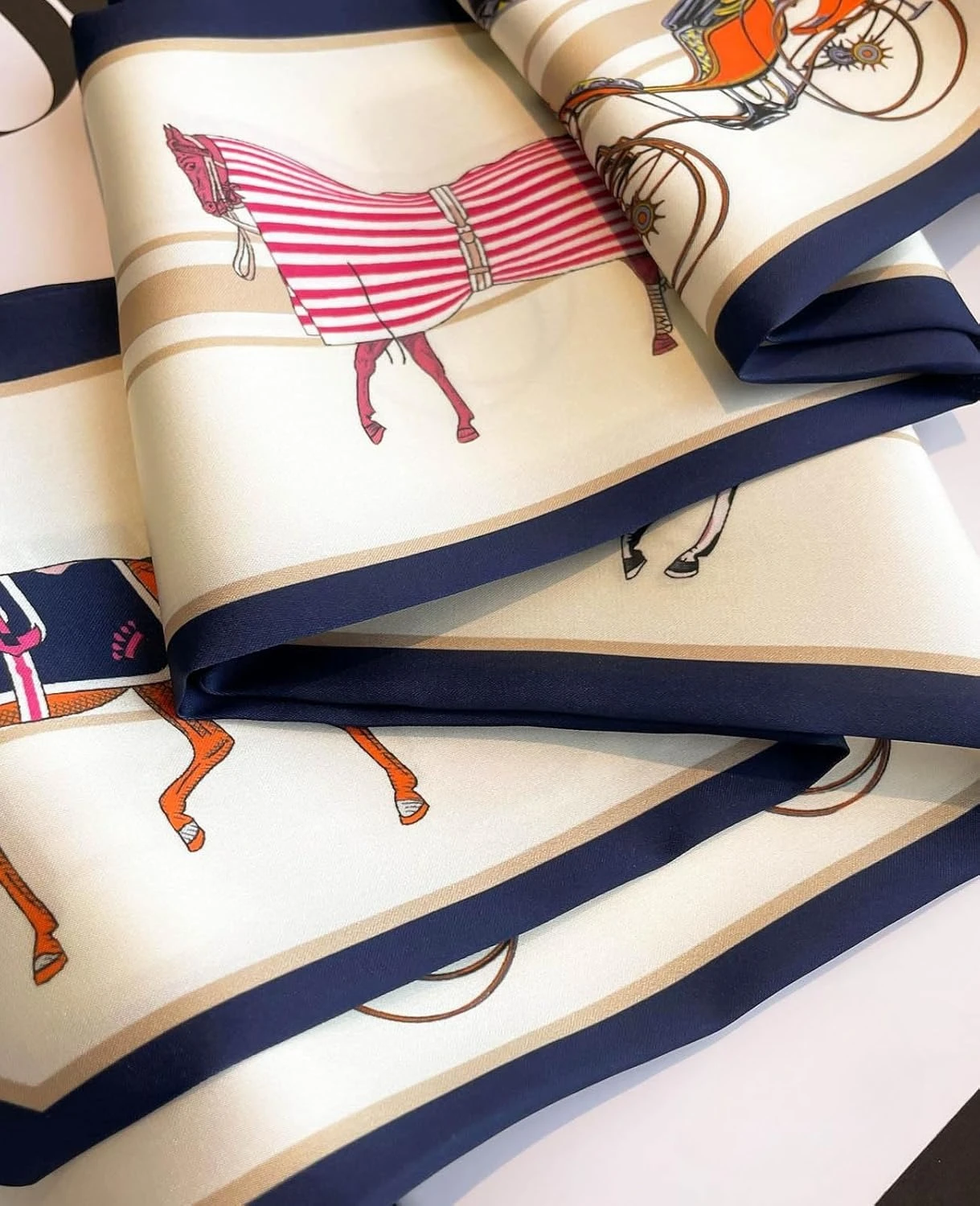 Head Scarf Hair Neck Scarves For Women Purse Bag Scarfs For Handbags Silky Long Thin Satin Headscarf Fashion