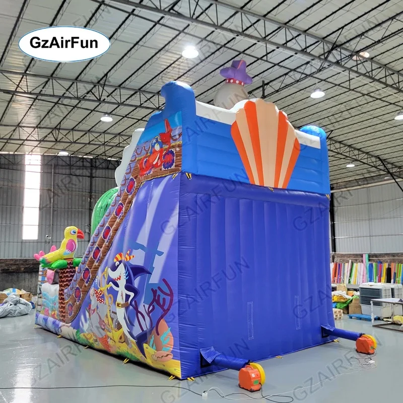 Custom Commercial Large Playground Slide Kids Bouncy Castle Trampoline Double lane Inflatable Slide Outdoor Bouncer image 5