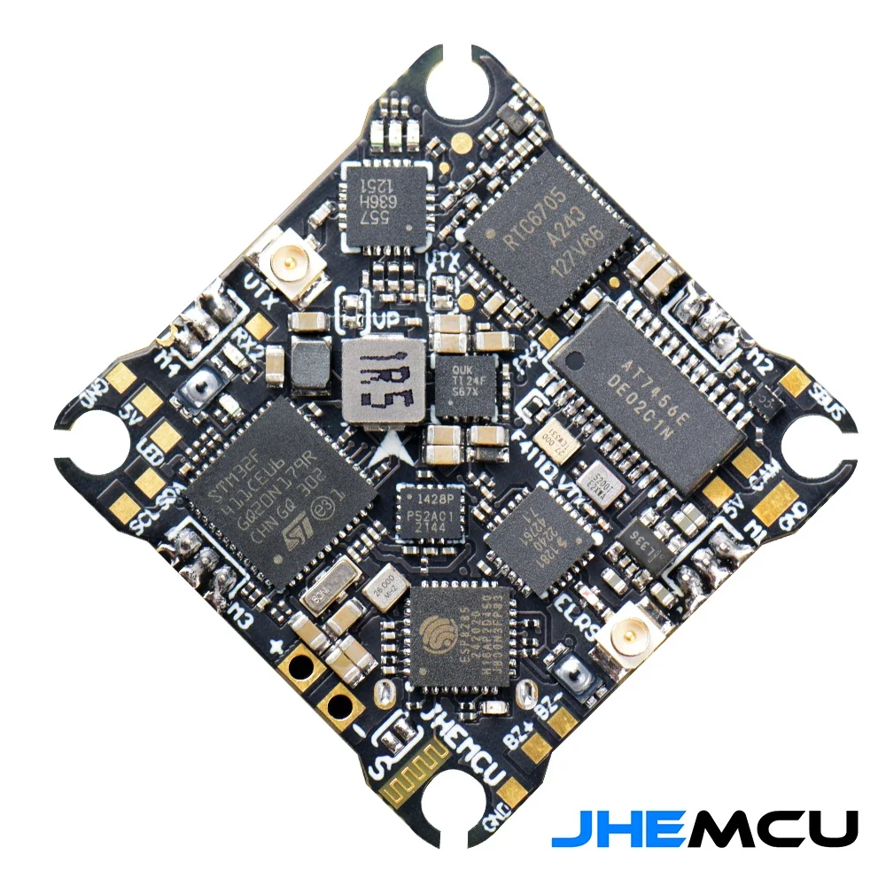 JHEMCU F411ELVTX F411 Flight Controller 12A 4in1 ESC 5.8G 400mW VTX ELRS 2.4G RX AIO 25.5X25.5mm 1-2S for FPV Drones