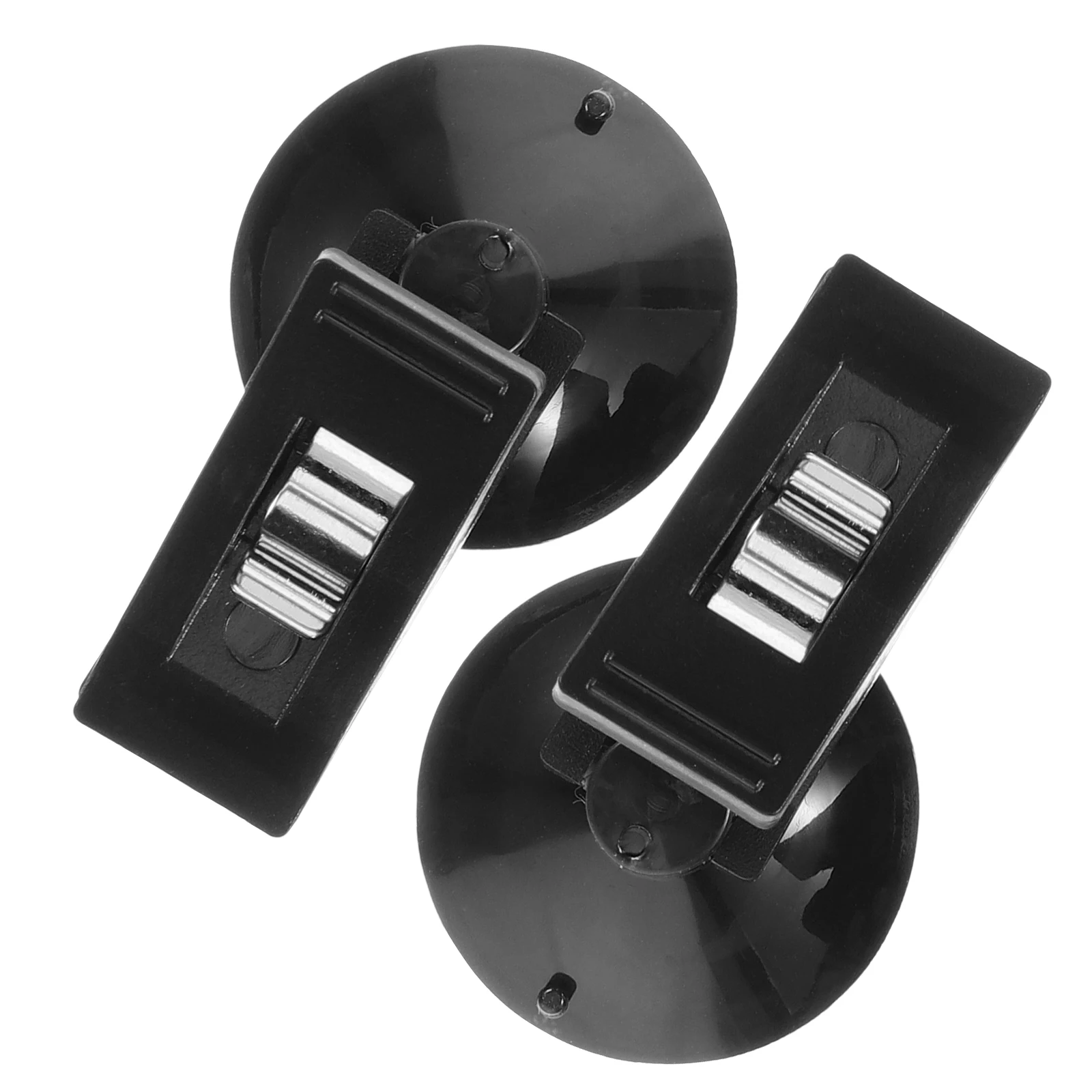 

Car ID Holder Windscreen Ticket Clip Suction Cup Black Parking Permit Document Organizer Car Photo Mount ABS Material