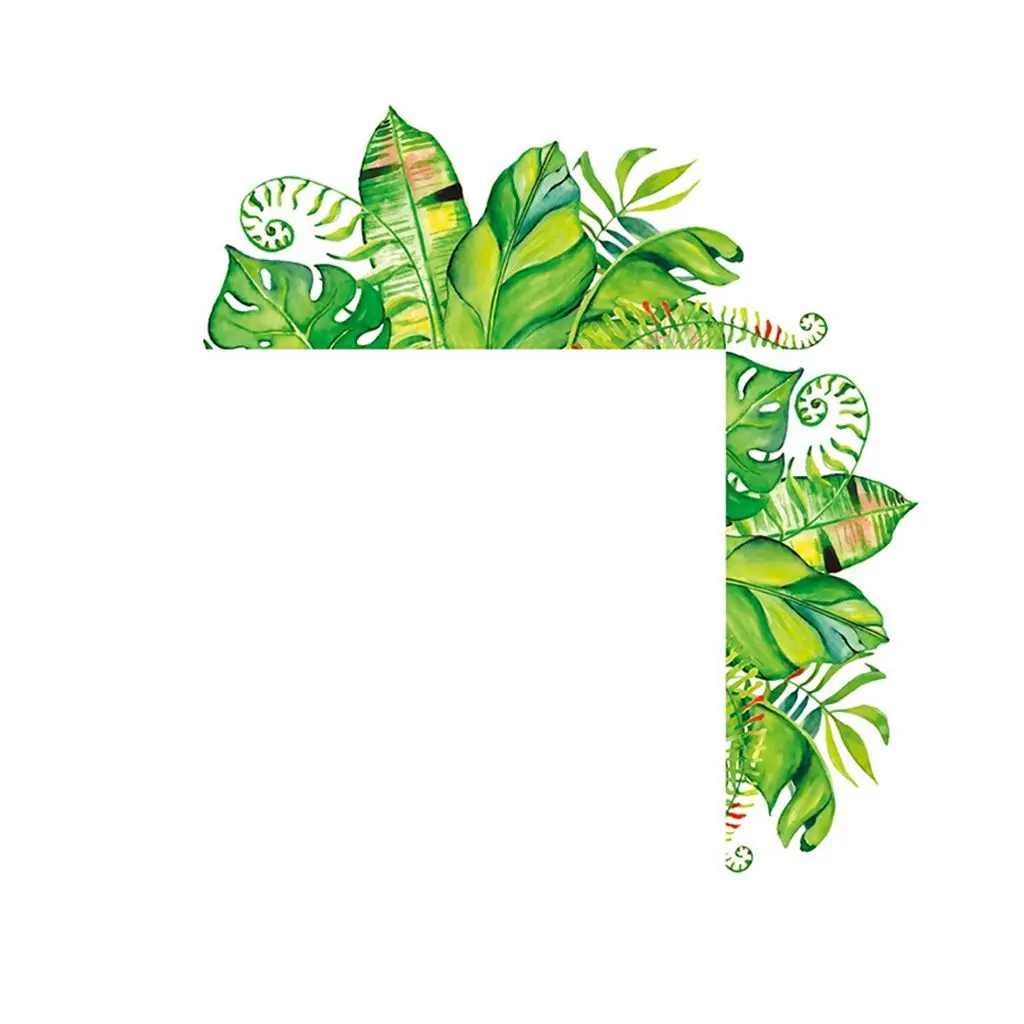 Waterproof Personalized PVC Wall Sticker Green Leaf Floral Sticker Gifts Switch Sticker Home Decor Plant Decal