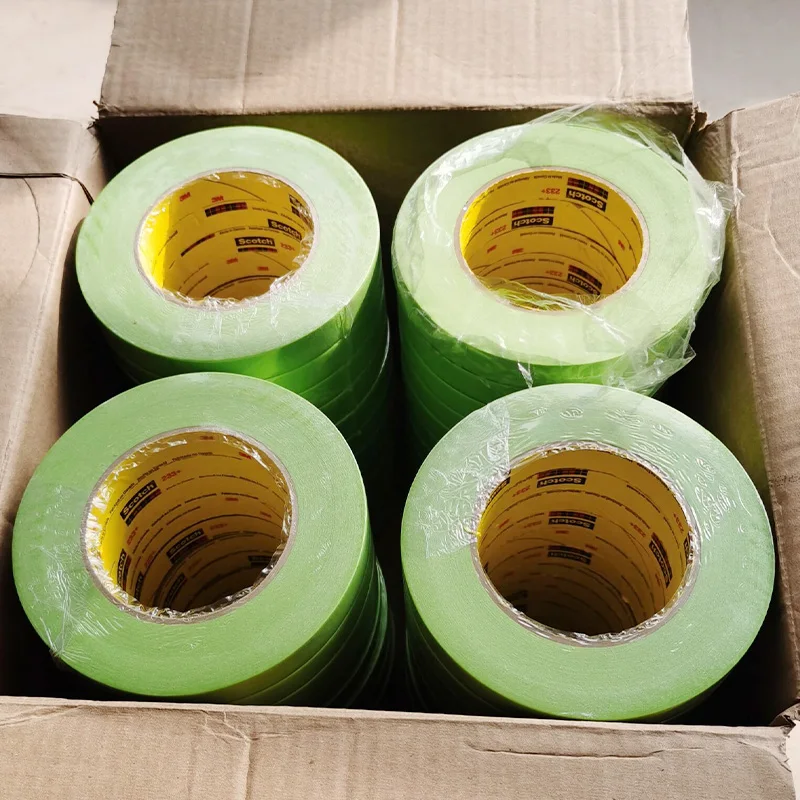 3M233+ High Temperature Paper Tape Paint Masking Thickening Tear Traceless Masking Paper High Temperature 120°