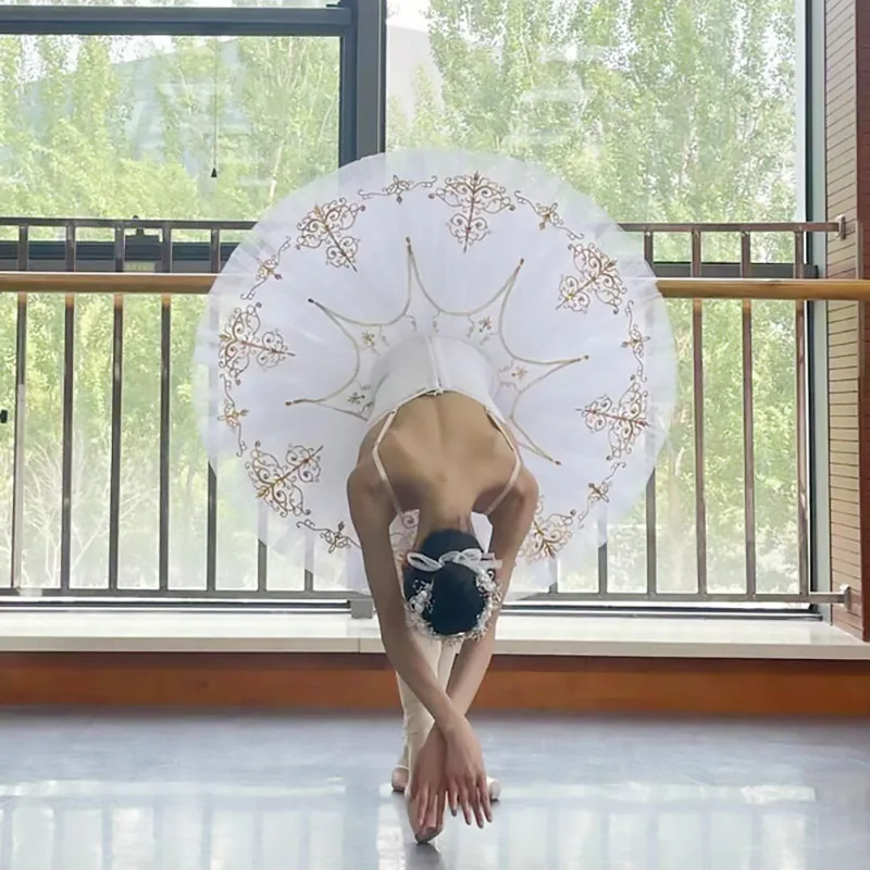 

Children's ballet tutu skirt Red Girl Tutu Skirt fluffy skirt professional Little Swan Dance Performance clothes