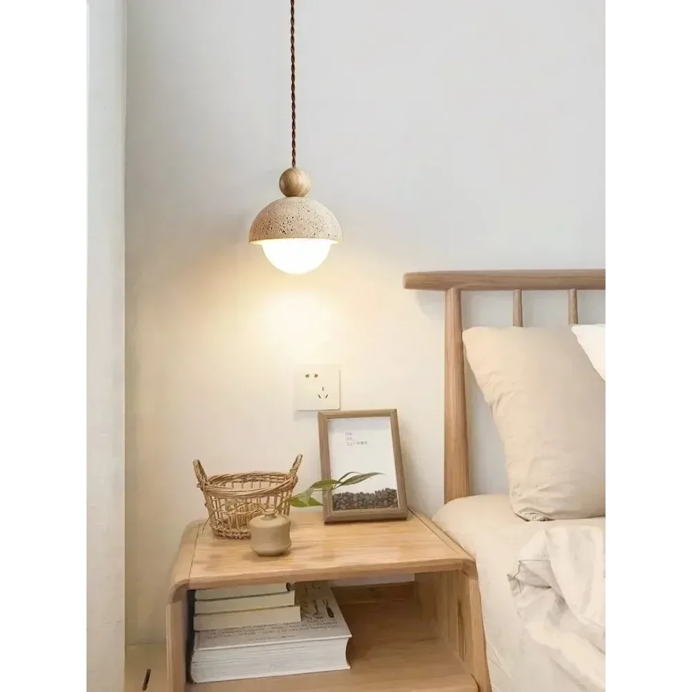 Japanese Nordic Pendant Light Stone Hanging Lamps Home Decoration LED Chandelier for Living Dining Room Bedside Hotel Cafe Study
