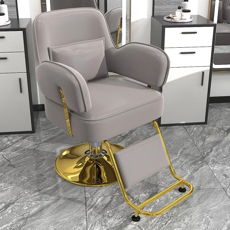 Luxury Reclining Barber Chair Manicure Cosmetic Equipment Barber Chair Minimalist Facial Tattoo Cadeira Gamer Salon Furniture