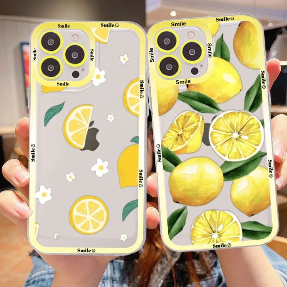 

Cute Fruits Phone Case For iPhone 16 15 14 13 12 11 Pro Max Mini X Xs XR Transparent Case