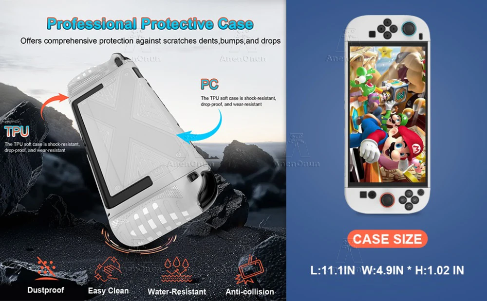 Geteilte TPU+PC Dockbare Hülle für Switch 2 Stoßfest Kratzfest Rutschfester Griff Rundumschutz Langlebige Weiche Schale – Detail 6