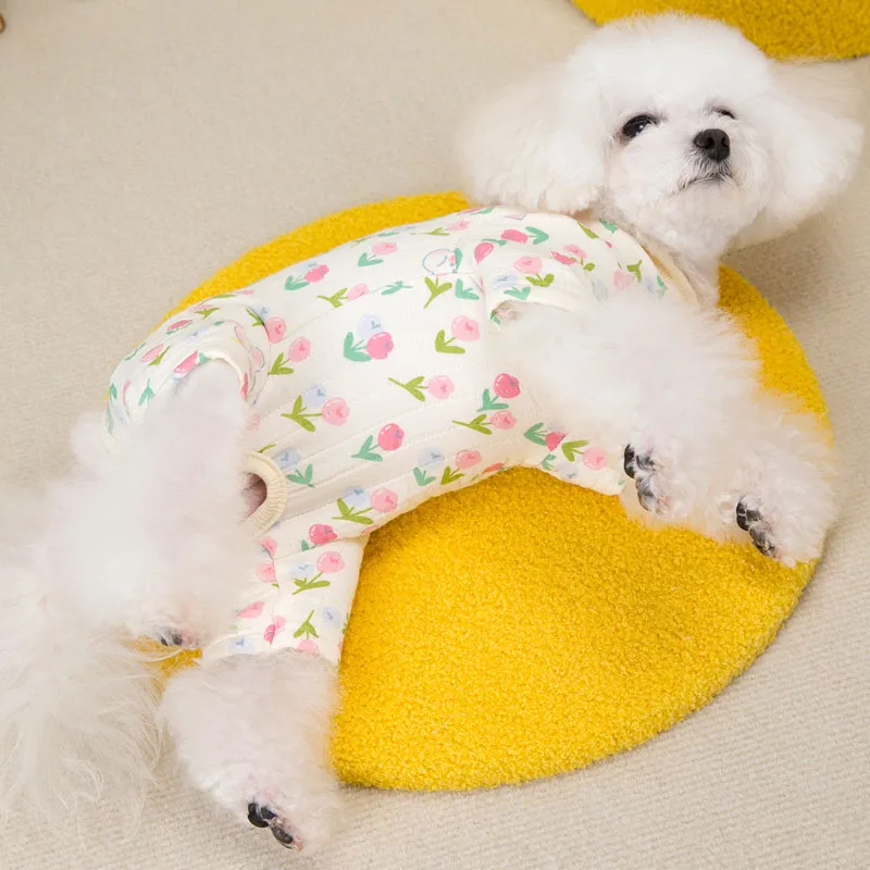 

Dog Clothes Winter Cotton Padded Clothing Wrapped Belly Jumpsuit Overalls For Small Dogs Shih Tzu Poodle Puppy Bodysuit Pajamas