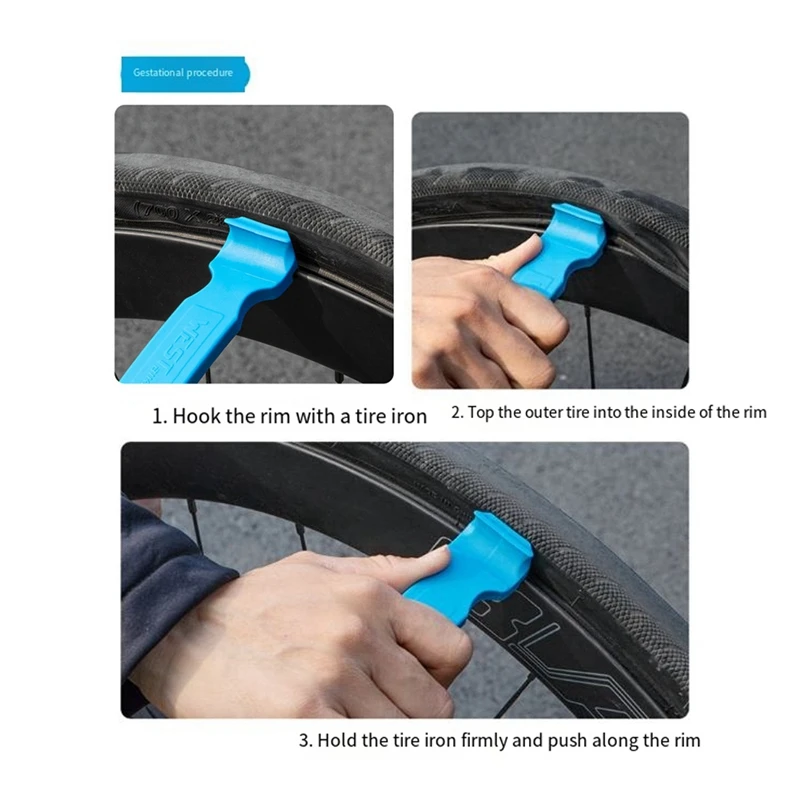 أداة إطارات الدراجات من WEST BIKING، أداة إطارات الدراجات المتغيرة لدراجة الطرق، أداة إصلاح الإطارات Spudger باللون الأصفر