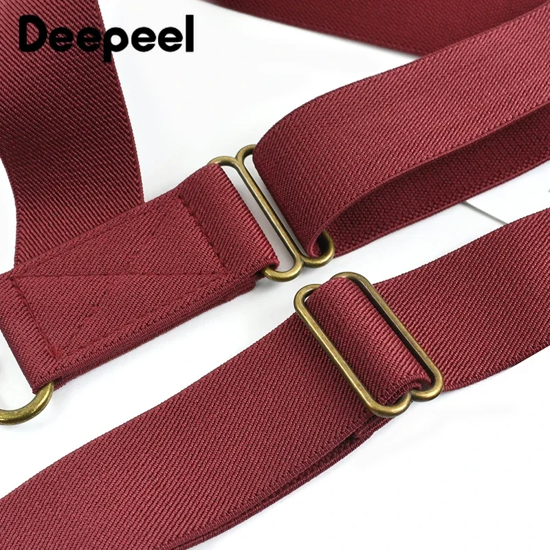 1pc deepeel suspensório masculino adulto 2 clipes suspensórios elásticos suspensórios de fantasia 3.5cm de largura alças ajustáveis arnês acessórios diy