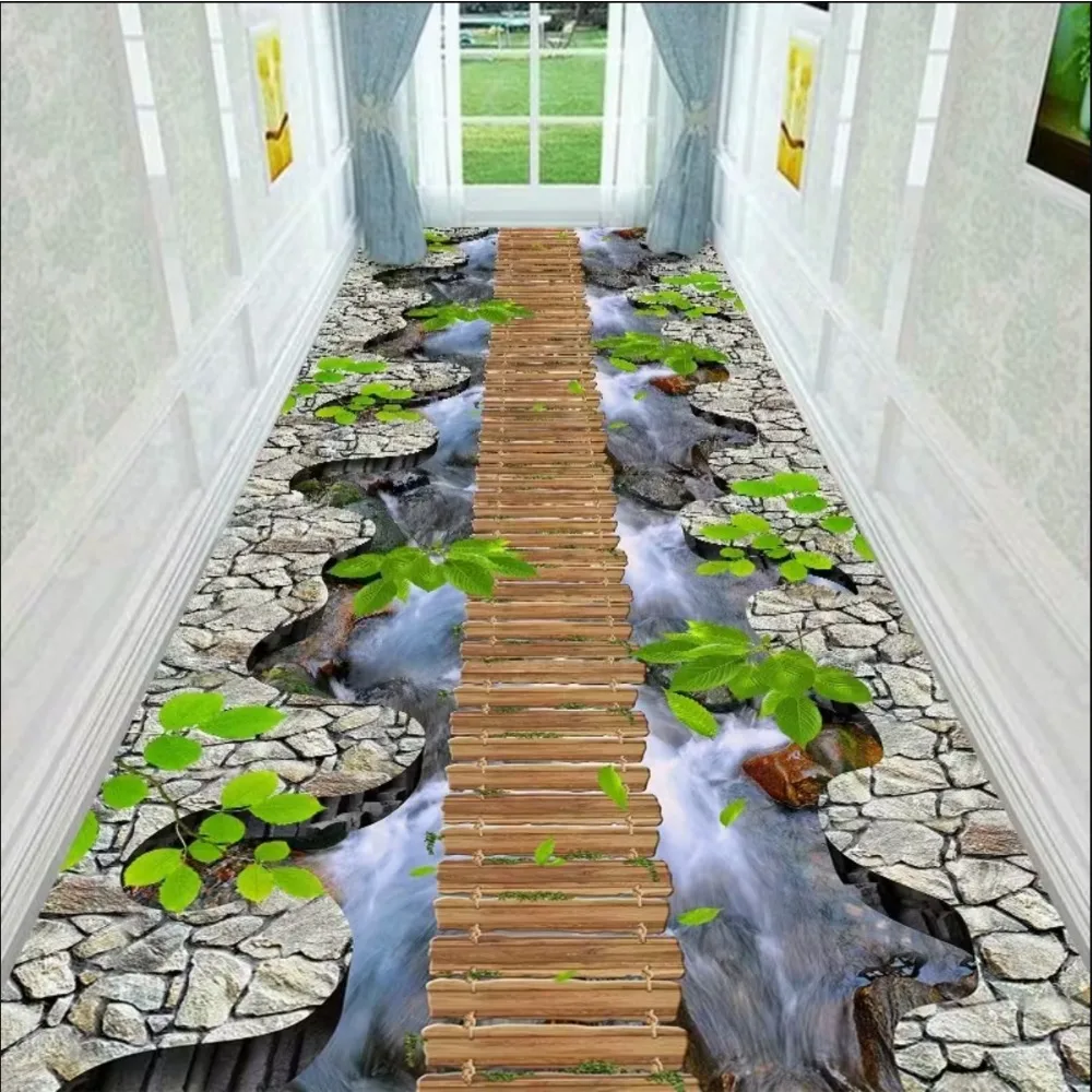 Trap Cliff 3D Visual Effects Theme Carpet Anti Slip Easy To Clean and Durable Perfect for Home Kitchen Corridor or Vacation Home