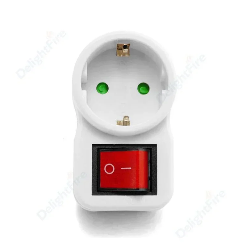 EU Extension Socket With Switch ON/OFF Electrical Plug European Standard Russia Spain Ukraine Korea Power Converter Plug Adapter