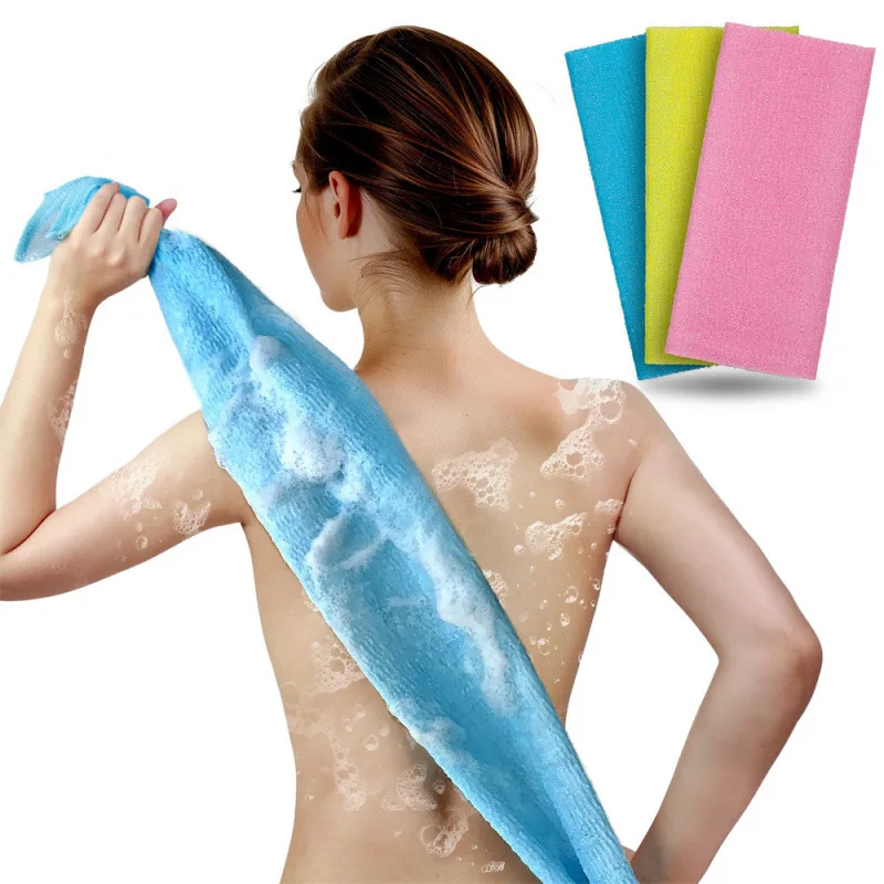 1 Pc Japanse Body Wash Handdoek Uitgebreide Bad Tool Schoonheid Huid Exfoliërende Washandje Nylon Huid Polijsten Body Terug Scrubber Handdoek