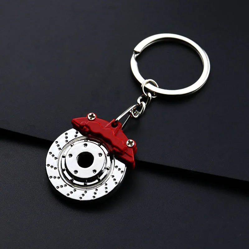 Mini Auto Manual Transmission Speed Gearbox Gear Turbo Boost Shock Absorbers Rim Brake Refitting Model Metal Key Chains Keyrings